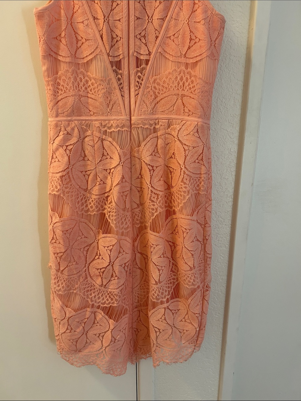 Adelyn Rae Peach Lace Mini Dress - Picture 6 of 7